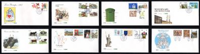 Collection 1987 Ireland Commemorative Stamps An Post First Day Cover (FDC). Collection of 8 covers.