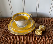 cups  & saucer & cake plate- vintage china