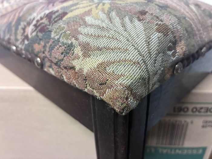 Vintage beaded foot stool