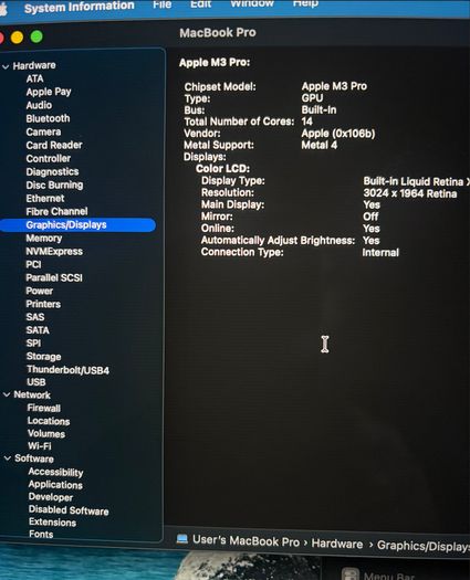 Macbook Pro 14" M3 2023 | 18gb RAM | 512gb SSD