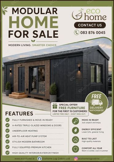 Ecohome Log Cabins Studio Modular Home