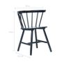 Dining Chairs 2 pcs Black Solid Rubber Wood Image 7