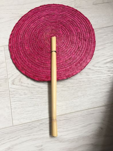 Pink Flowery Fan