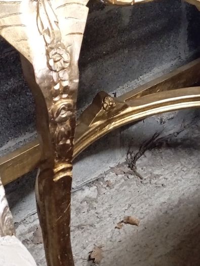 Antique style Louis XVI console table and mirror