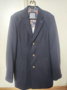 White Label Mens navy overcoat