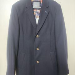 White Label Mens navy overcoat