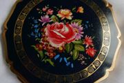 Vintage Stratton Powder Compact Floral Decoration