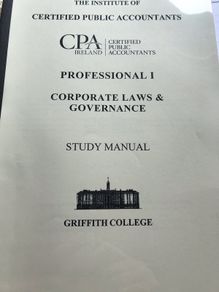 Corporate Laws & Governance Griffith College Manual