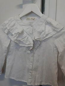 Zara blouse girls white size 6 years