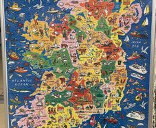 large framed jig saw of map of Ireland