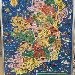 large framed jig saw of map of Ireland