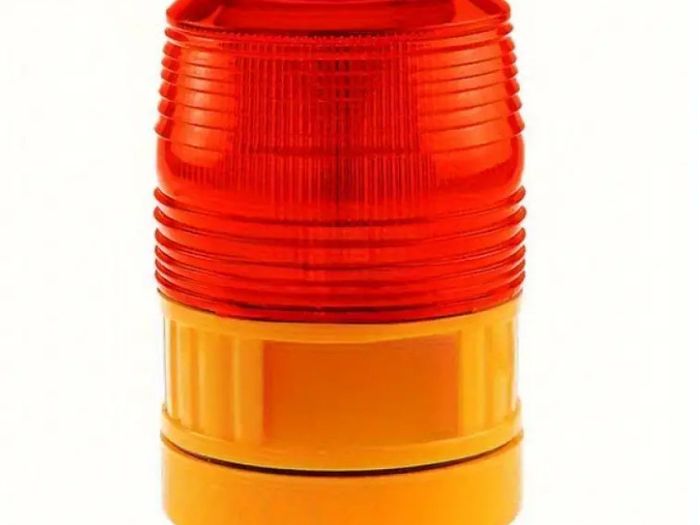 red yellow LED light, battery-powered magnetic safety light,