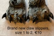Slippers, brand new , size 1 to 2