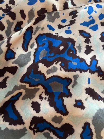 Carolyn Donnelly The Edit - Abstract Animal Print Shift Dress - Size 10- Satin Feel