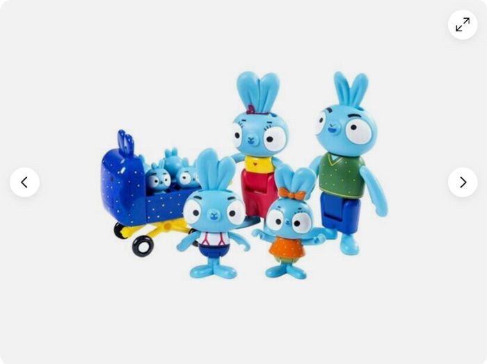 BRAND NEW Brave Bunnies Pack of 5 Action Figures of The Rabbit Family