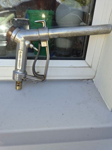 old 1960s brass aluminium fuell filler nozzle
