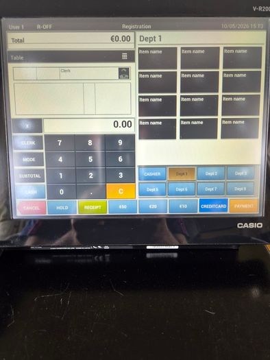 Casio touchscreen POS cash register