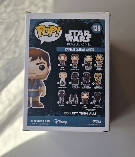 Funko Pop Star Wars Rouge One 139 and 142 Captain Cassian Andor and Director Orson Krennic Bundle