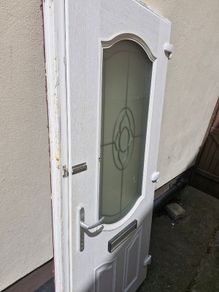 Composite front door red