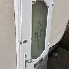 Composite front door red