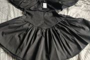 Cameo Rose Black Poplin Tiered Mini Dress , NEW LOOK