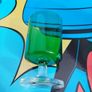 Set of 5 Vintage Emerald Green Stemmed Glasses Image 3