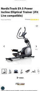 NordicTrack E9.5 Power Incline Elliptical Trainer