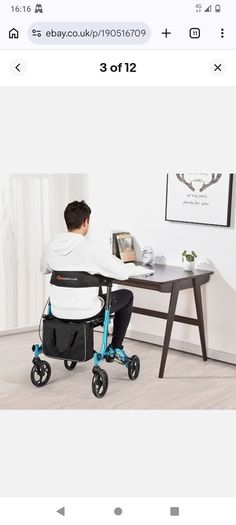 New can post Folding Aluminium Mobility Aid Rollator Walker with 4 Wheels