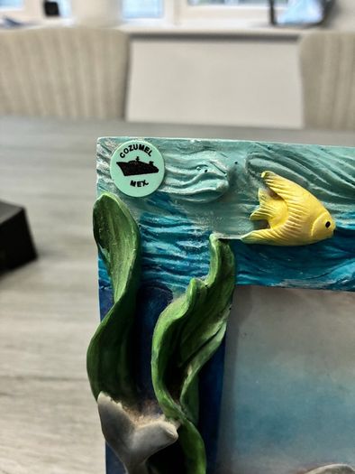 Marine Scene Picture Frame (Dolphins, Turtles, Fish) - Mexican