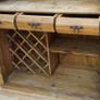 Mexican Rustic Pine Cantina Bar Cabinet with Tambour Image 7