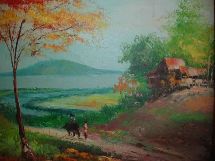 Oil on Canvas by  philipino artist Victor Cabisada