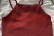 topshop rust shade cropped top size 10