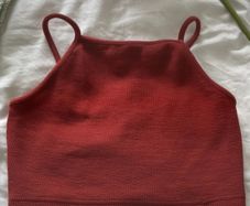 topshop rust shade cropped top size 10