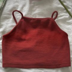 topshop rust shade cropped top size 10