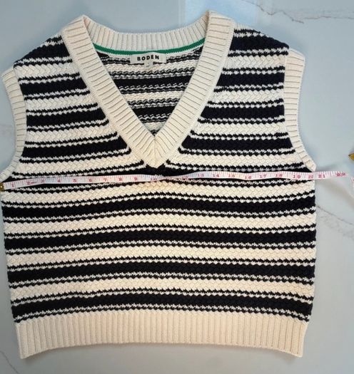 Boden stripy cotton vest size S