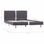 Bed Frame Grey Faux Leather 135x190 cm Image 6