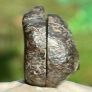 Meteorite complete stone cut in 2 and polished Image 2