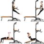 _Roman Power Tower Chair With Bench, Home Weight Lifting Bar, Weight Station, Dip Station, Pull Up Bar, Pull Up Station Image 7