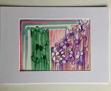 Original art Giants Causeway Ireland Drawing contemporary Irish Art abstract painting