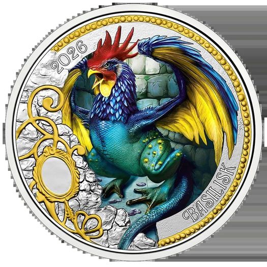Austria 3 Euro Coin 2026 - Series Mythical Creatures The Basilisk.Uncirculated.