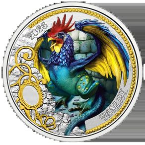 Austria 3 Euro Coin 2026 - Series Mythical Creatures The Basilisk.Uncirculated.