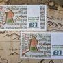1 Pound B Series Sequential Pair 09/09/82 Queen Medb IRISH NOTE Image 2