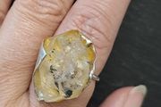 Rough Citrine Ring