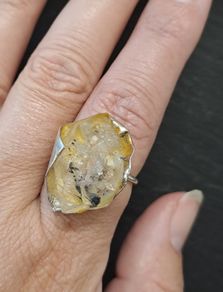 Rough Citrine Ring