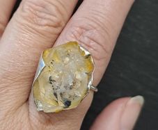 Rough Citrine Ring