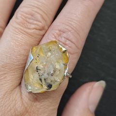 Rough Citrine Ring