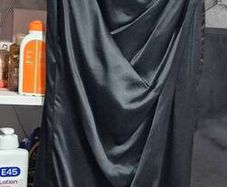 black satin evening/debs dress.