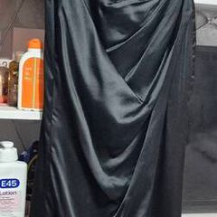 black satin evening/debs dress.