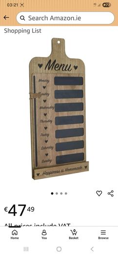 Vintage Weekly Kitchen Planer