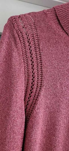 NEXT Blush Metallic Rollneck Knit Sz M (Fit 10-14UK)